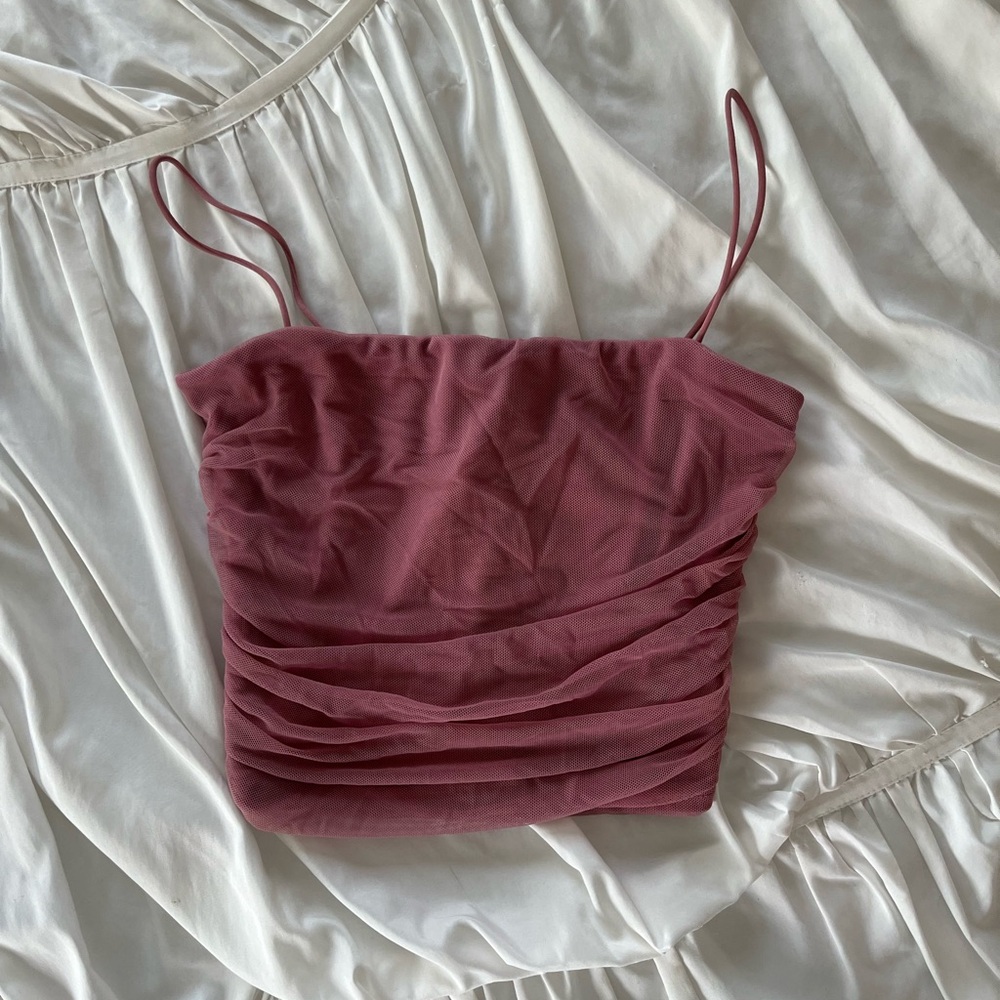 Elegant Ruched Camisole in Mauve